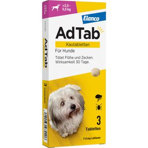 ADTAB 112 mg Kautabletten für Hunde >2,5—5,5 kg