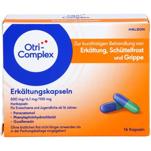 OTRICOMPLEX Erkältungskapseln 500mg/6,1mg/100mg