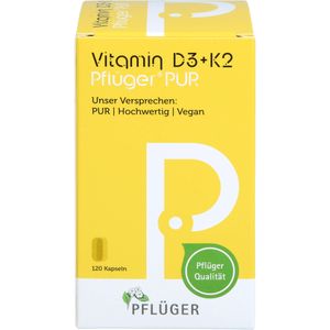 VITAMIN D3+K2 Pflüger PUR 1.000 I.E./75 μg Kapseln