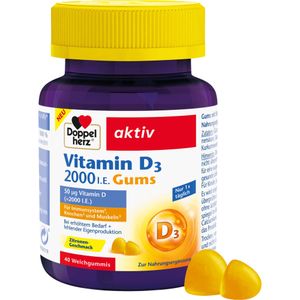 DOPPELHERZ Vitamin D3 2000 I.E.Gums