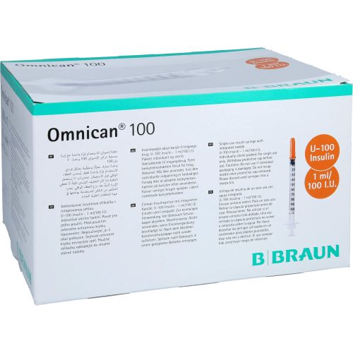 OMNICAN Insulinspr.1 ml U100 m.Kan.0,30x8 mm einz.