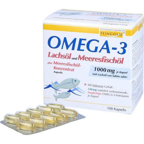 OMEGA-3 LACHSÖL und Meeresfischöl Kapseln