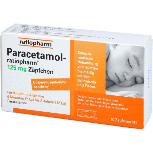 PARACETAMOL-ratiopharm 125 mg Zäpfchen