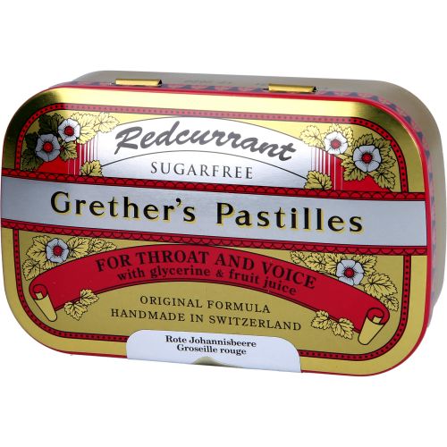 GRETHERS Redcurrant+Vitamin C zuckerfrei Pastillen