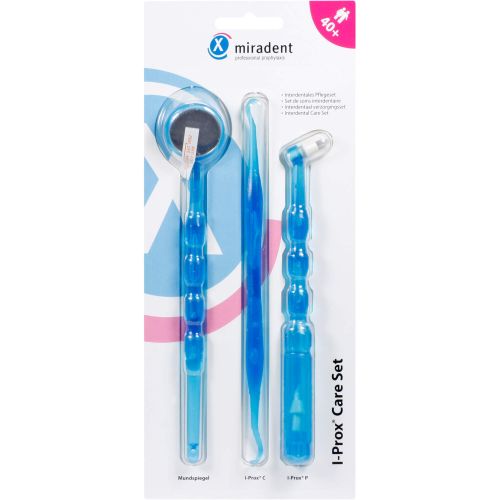 MIRADENT Pflegeset I-Prox Care Set blau trans.