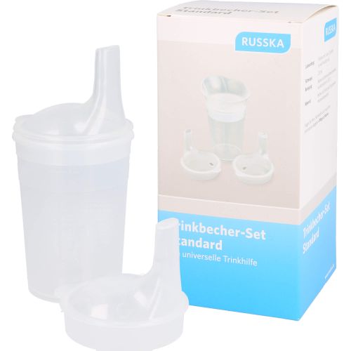 TRINKBECHER-SET Standard m.Deck.f.Tee u.Brei