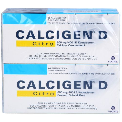 CALCIGEN D Citro 600 mg/400 I.E. Kautabletten