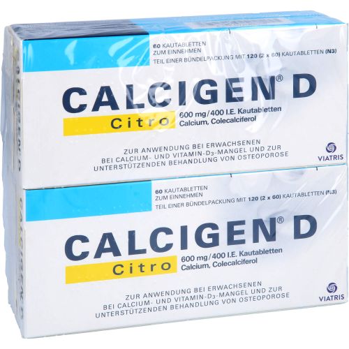 CALCIGEN D Citro 600 mg/400 I.E. Kautabletten