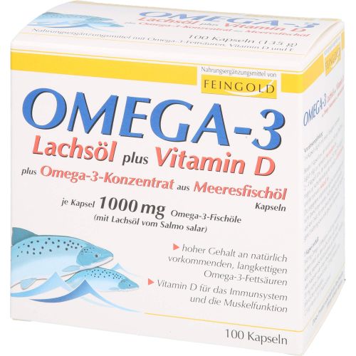 OMEGA-3 LACHSÖL plus Vit.D plus Omega-3 Konz.Kps.