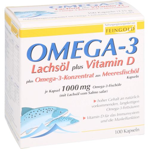 OMEGA-3 LACHSÖL plus Vit.D plus Omega-3 Konz.Kps.