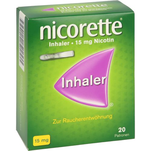 Woman uses a Nicorette nicotine drug inhaler - Stock Image - M370/0554 -  Science Photo Library