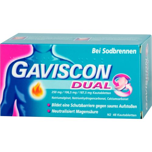 GAVISCON Dual 250mg/106,5mg/187,5mg Kautabletten