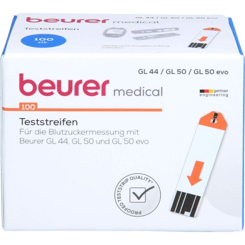 BEURER GL44/GL50 Blutzucker-Teststreifen 100 St