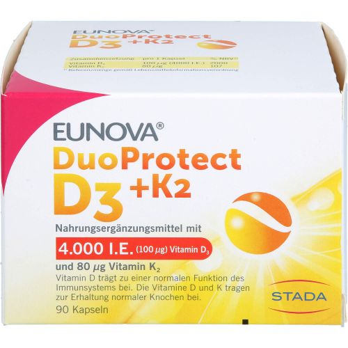 EUNOVA DuoProtect D3+K2 4000 I.E./80 μg Kapseln