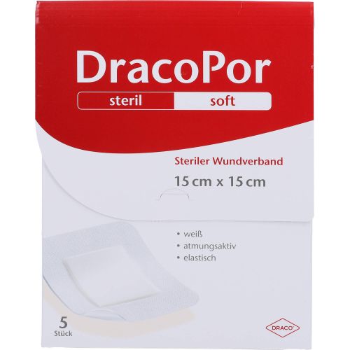 DRACOPOR Wundverband 15x15 cm steril 5 St