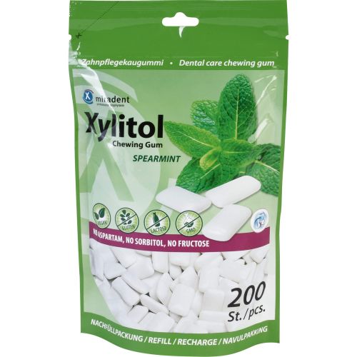 MIRADENT Xylitol Chewing Gum Spearmint Ref.