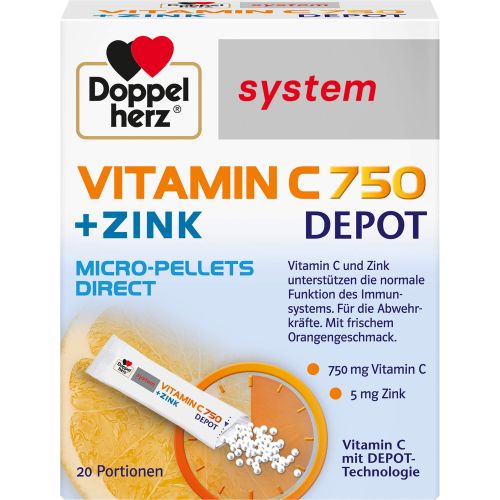 DOPPELHERZ Vitamin C 750 Depot system Pellets