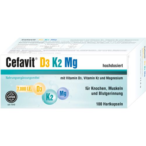 CEFAVIT D3 K2 Mg 7.000 I.E. Hartkapseln