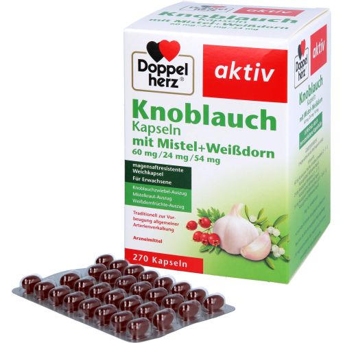 DOPPELHERZ Knobl.Kap.m.Mistel+Weißdorn 60/24/54 mg