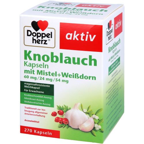 DOPPELHERZ Knobl.Kap.m.Mistel+Weißdorn 60/24/54 mg