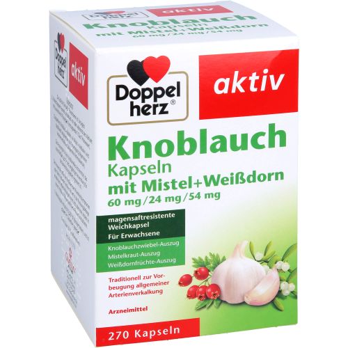 DOPPELHERZ Knobl.Kap.m.Mistel+Weißdorn 60/24/54 mg