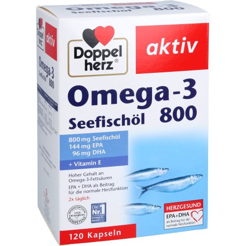 DOPPELHERZ Omega-3 Seefischöl 800 aktiv Kapseln