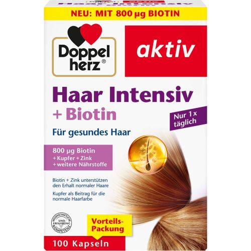 DOPPELHERZ Haar Intensiv+Biotin Kapseln