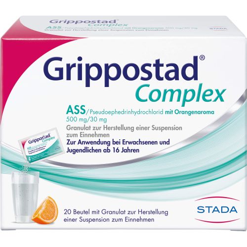 GRIPPOSTAD Complex ASS/Pseudoeph.500/30 mg Orange