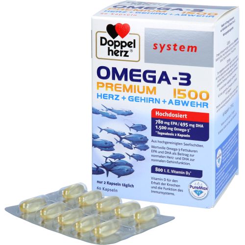 DOPPELHERZ Omega-3 Premium 1500 system Kapseln