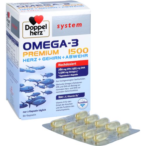 DOPPELHERZ Omega-3 Premium 1500 system Kapseln