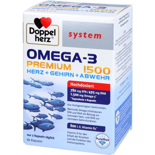 DOPPELHERZ Omega-3 Premium 1500 system Kapseln