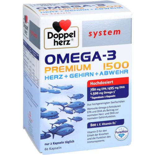 DOPPELHERZ Omega-3 Premium 1500 system Kapseln