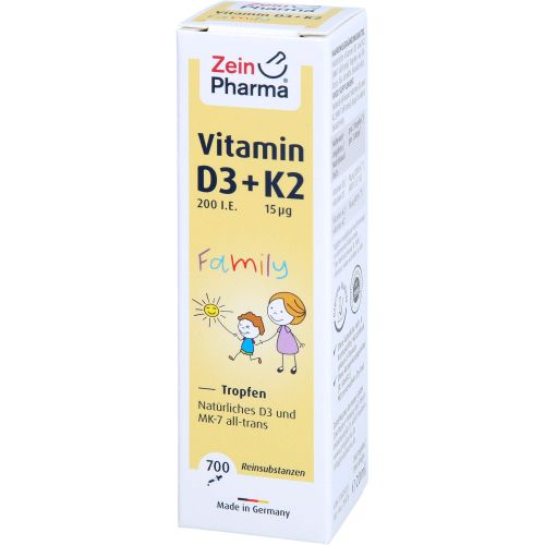 VITAMIN D3+K2 MK-7 all trans Family Tropf.z.Einn.