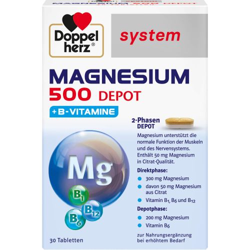 DOPPELHERZ Magnesium 500 Depot system Tabletten