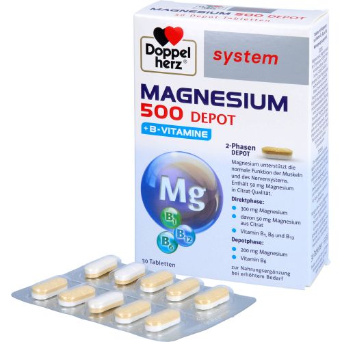 DOPPELHERZ Magnesium 500 Depot system Tabletten