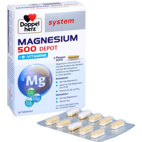 DOPPELHERZ Magnesium 500 Depot system Tabletten