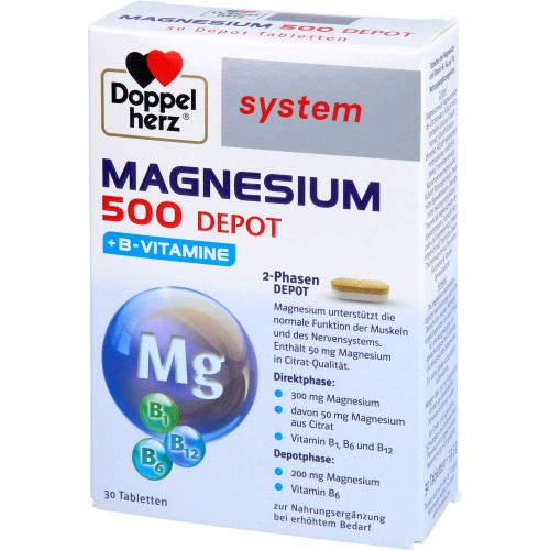 DOPPELHERZ Magnesium 500 Depot system Tabletten