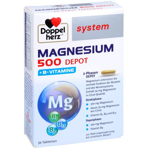 DOPPELHERZ Magnesium 500 Depot system Tabletten