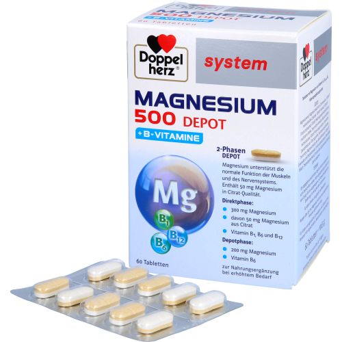 DOPPELHERZ Magnesium 500 Depot system Tabletten