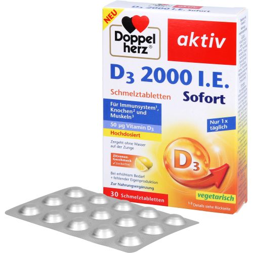 DOPPELHERZ D3 2000 I.E. Sofort Schmelztabletten