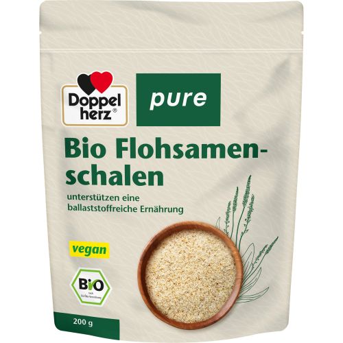 DOPPELHERZ Bio Flohsamenschalen pure Pulver