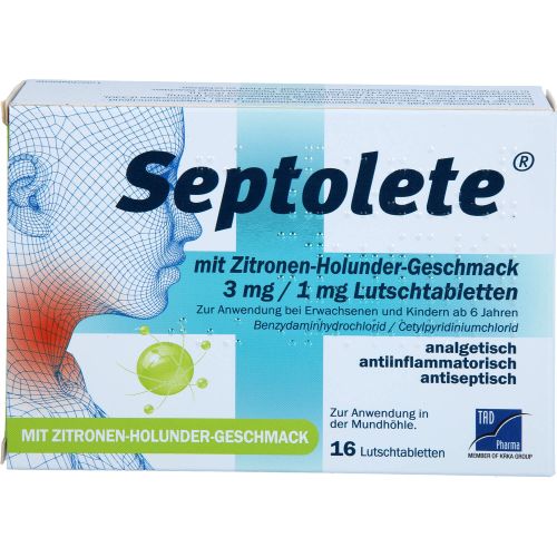 SEPTOLETE m.Zitronen-Holunder-Geschm.3mg/1mg Lut.-T.