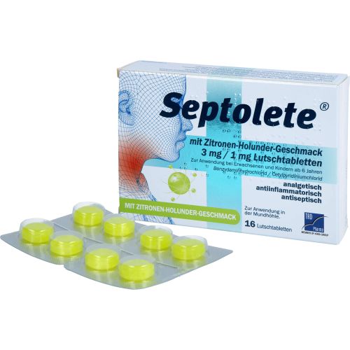 SEPTOLETE m.Zitronen-Holunder-Geschm.3mg/1mg Lut.-T.