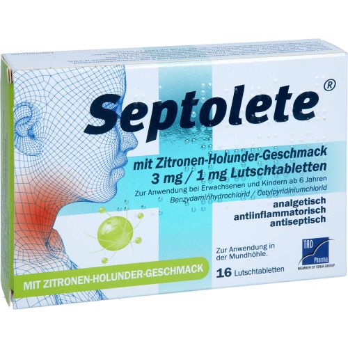 SEPTOLETE m.Zitronen-Holunder-Geschm.3mg/1mg Lut.-T.