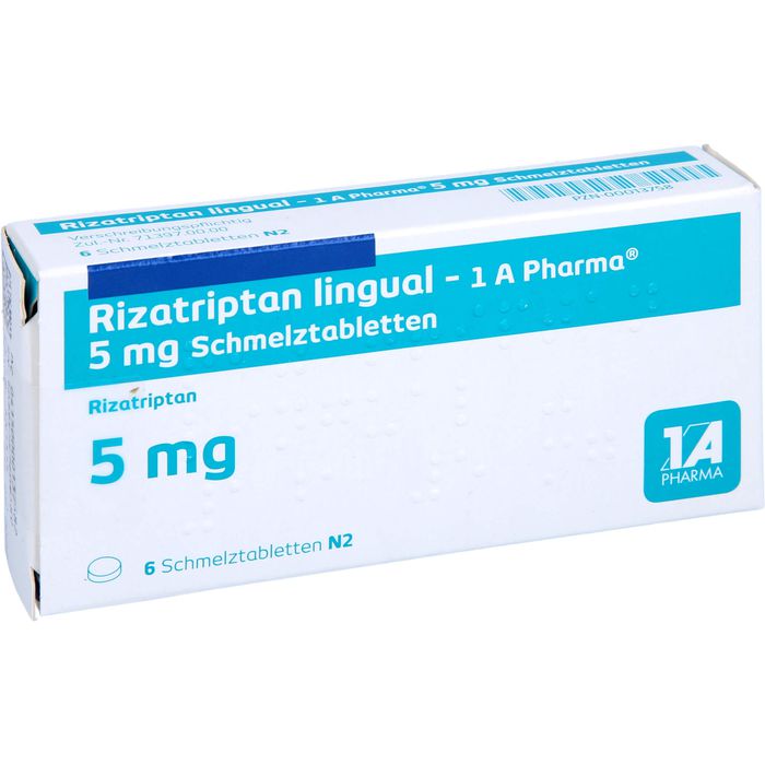 RIZATRIPTAN lingual-1A Pharma 5 mg Schmelztabl.