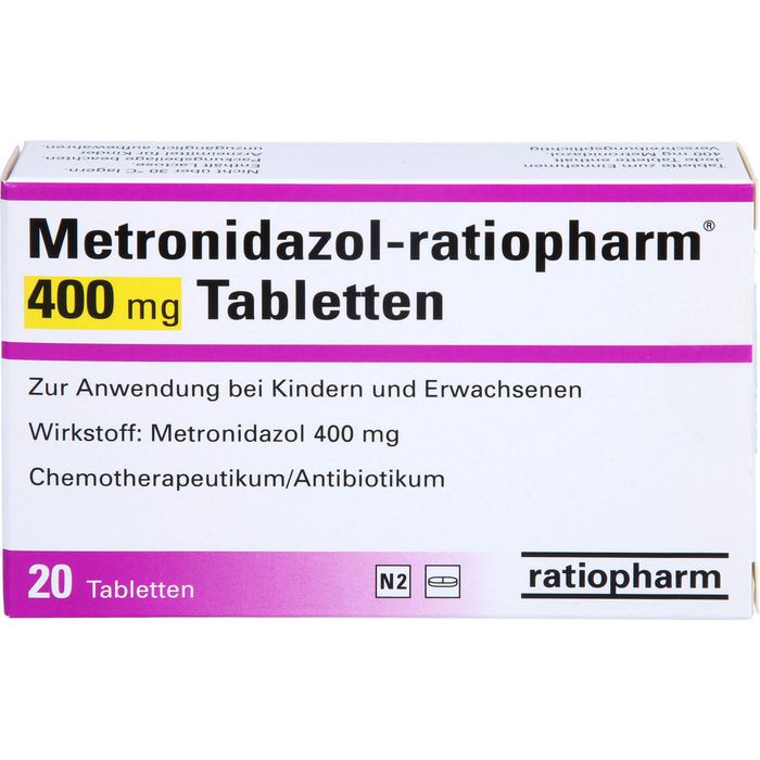 METRONIDAZOL-ratiopharm 400 mg Tabletten