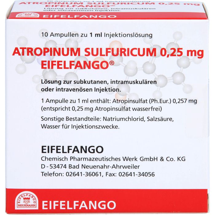 ATROPINUM SULFURICUM 0,25 mg Injektionslösung