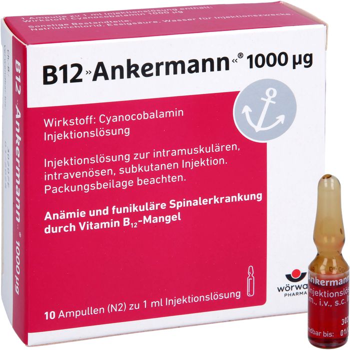 B12 ANKERMANN 1.000 μg Ampullen 10X1 ml - ABF Fachapotheke