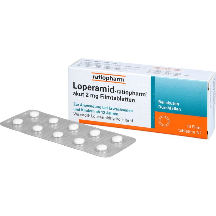 LOPERAMID-ratiopharm akut 2 mg Filmtabletten