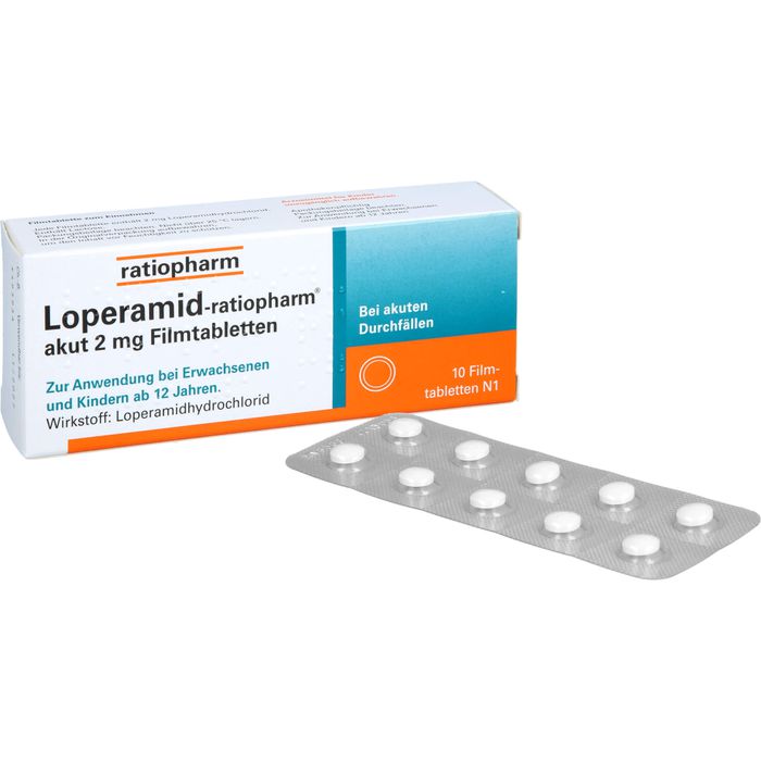 LOPERAMID-ratiopharm akut 2 mg Filmtabletten